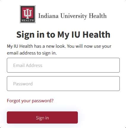 Iu Health Login Portal