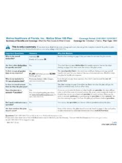 Molina Healthcare Summary Of Benefits California
